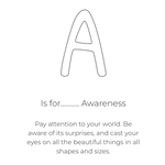 A is for Awareness Colouring Sheet
