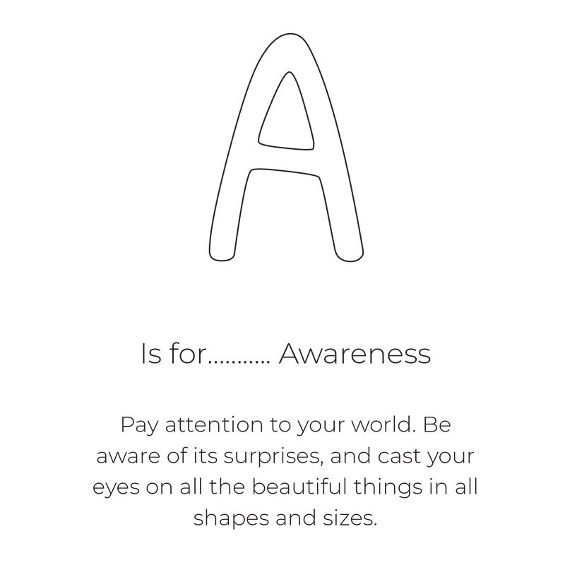 A is for Awareness Colouring Sheet